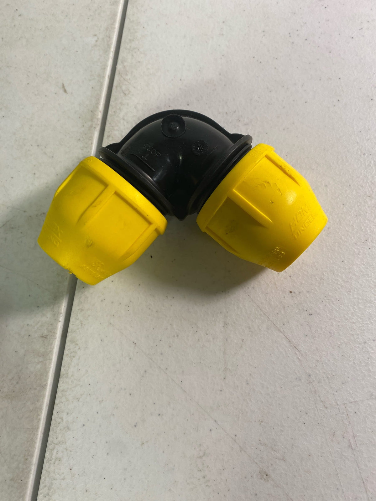 Home-flex 18-406-007 3/4 in. IPS DR 11 Underground Yellow Poly Gas Pipe 90-Degree Elbow