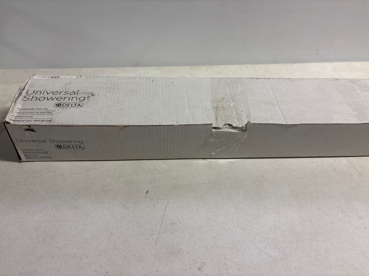 Delta 51308-SS 3-Spray Patterns 1.75 GPM 3.34 in. Wall Mount Handheld Shower Head with Slide Bar and H2Okinetic in Stainless Steel