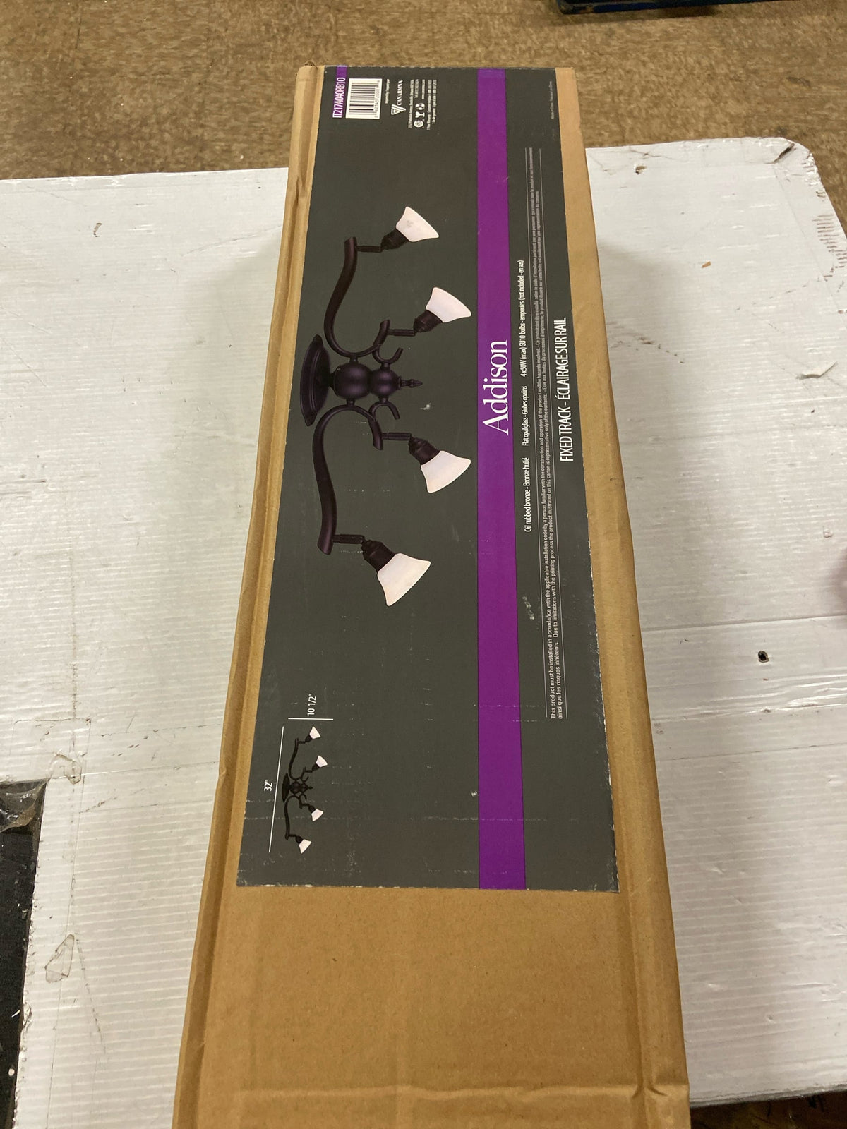 Canarm IT217A04ORB10 Addison 4 Light 27" Wide Fixed Rail - Ceiling or Wall Mount - Oil Rubbed Bronze