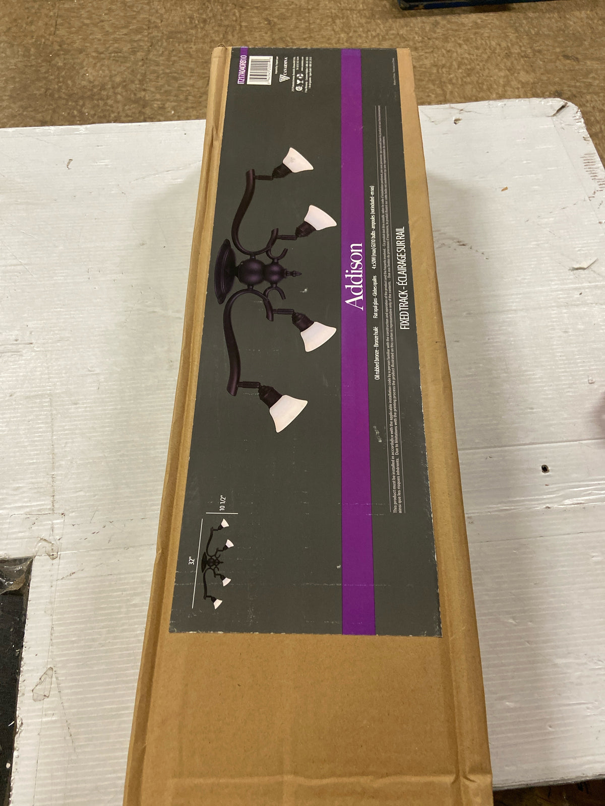 Canarm IT217A04ORB10 Addison 4 Light 27" Wide Fixed Rail - Ceiling or Wall Mount - Oil Rubbed Bronze