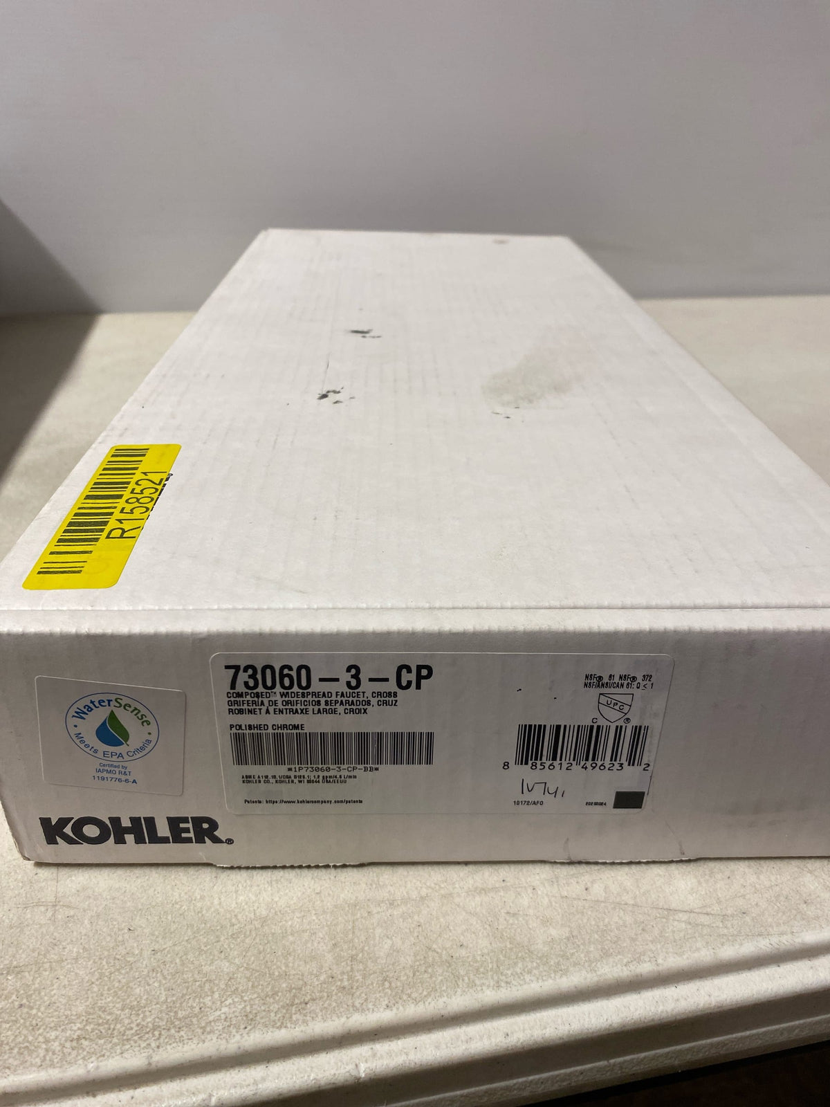 Kohler K-73060-3-CP Composed 8 in. Widespread 2-Handle Cross Handle Bathroom Faucet with Drain in Polished Chrome