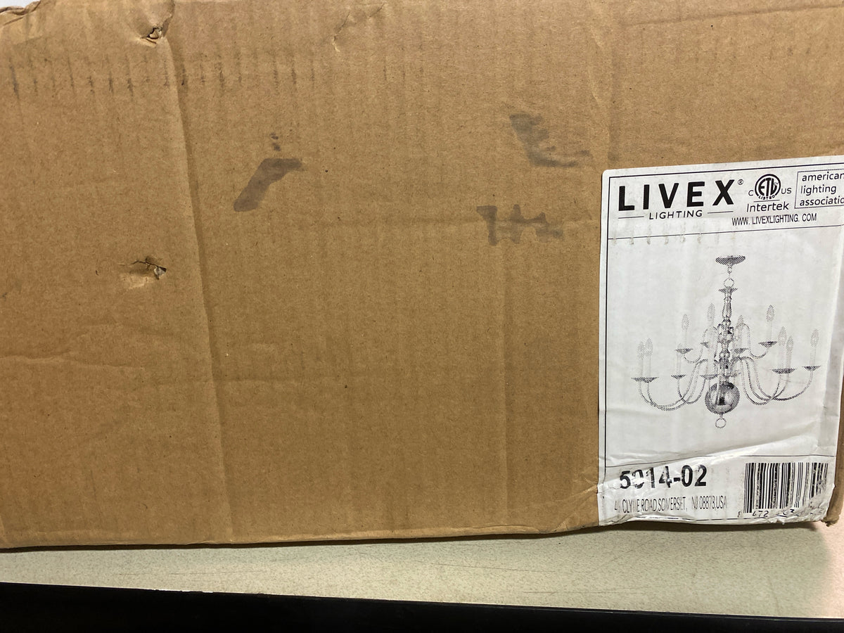 Livex Lighting 5014-02 Williamsburg 12 Light 2 Tier Chandelier - Polished Brass