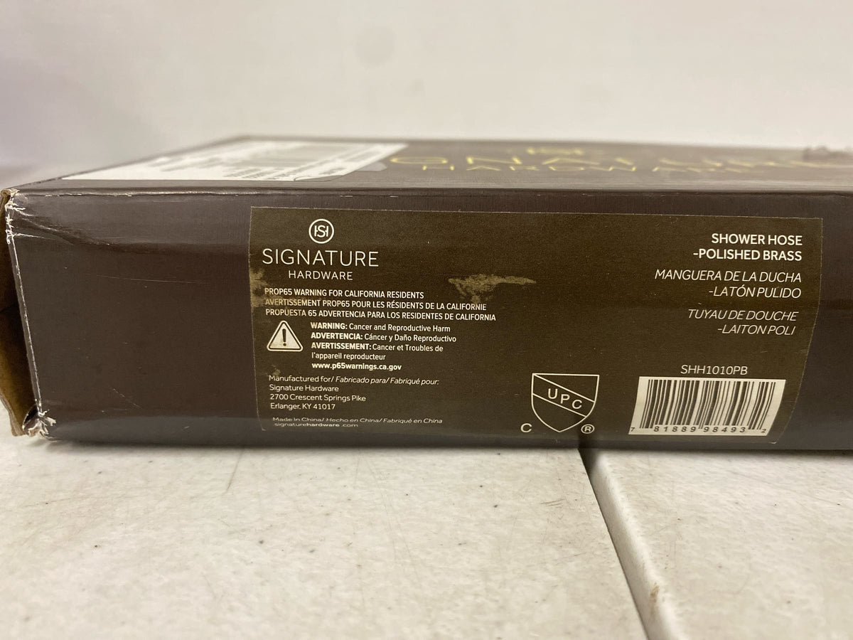 Signature Hardware SHH1010PB FundamentALL 60" Hand Shower Hose - Polished Brass