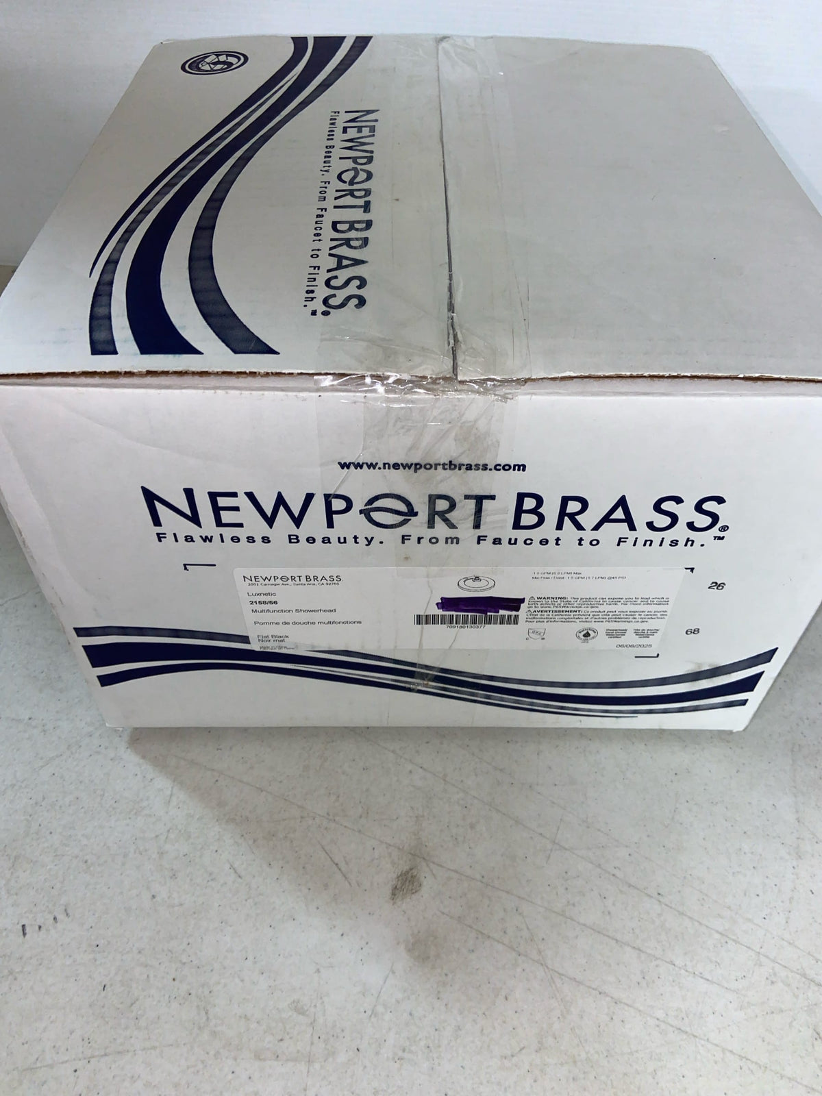Newport Brass 2158/56 showerheads, Flat Black
