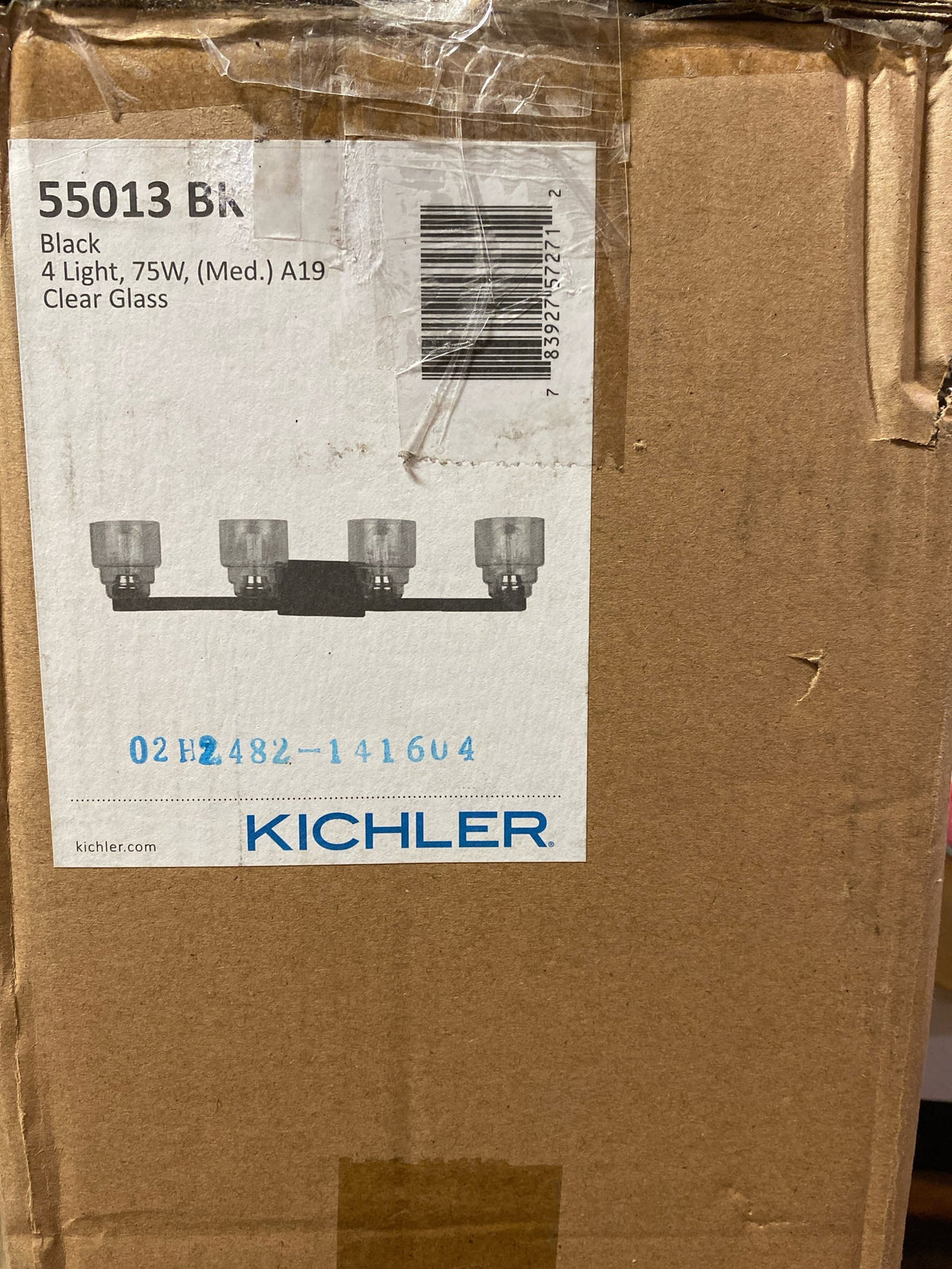 Kichler 55013BK Vionnet 4 Light 34" Wide Bathroom Vanity Light - Black