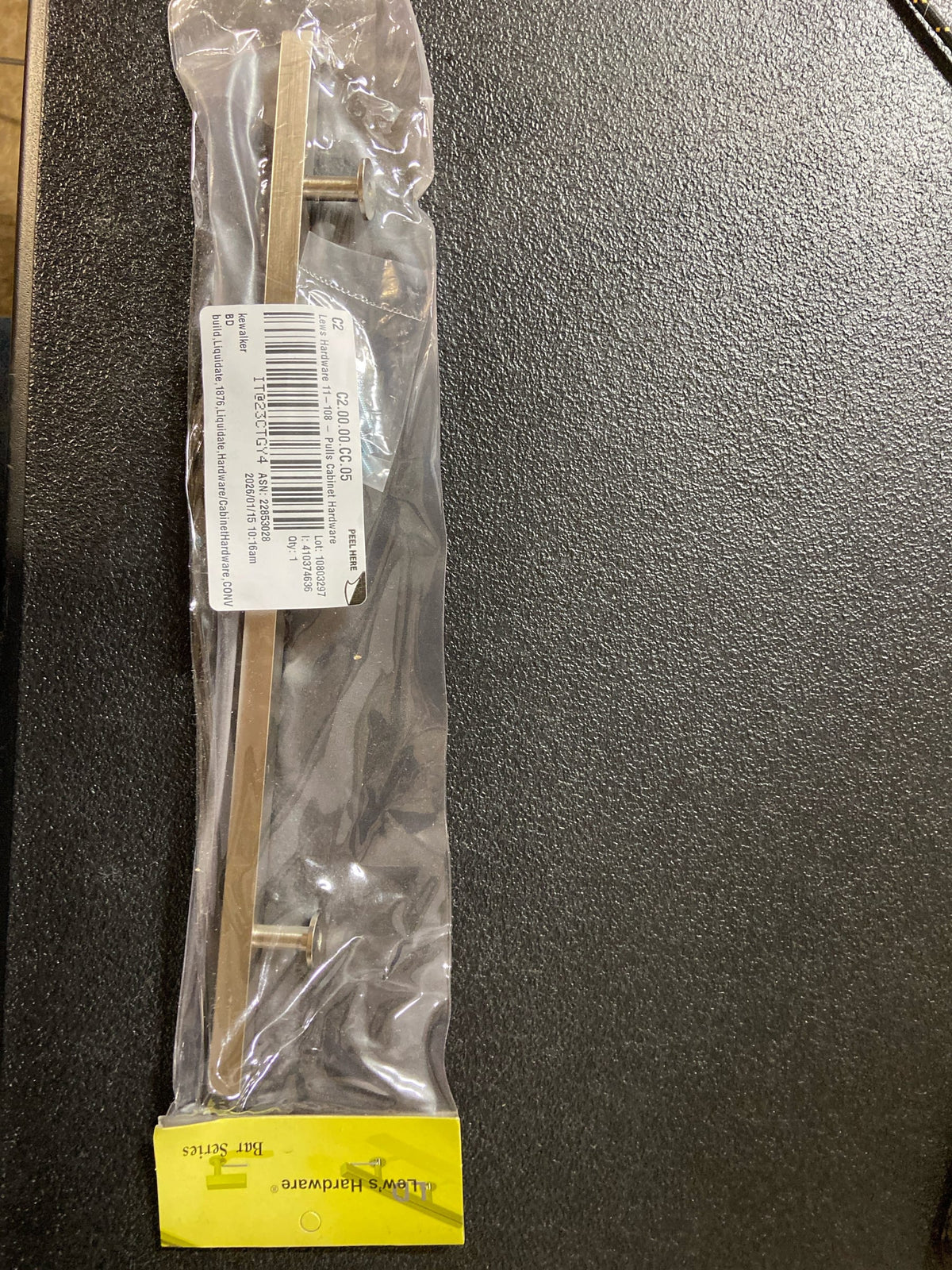 Lews Hardware 14-10SB Square Bar 10 Inch Center to Center 14 Inch Bar Cabinet Pull - Brushed Nickel