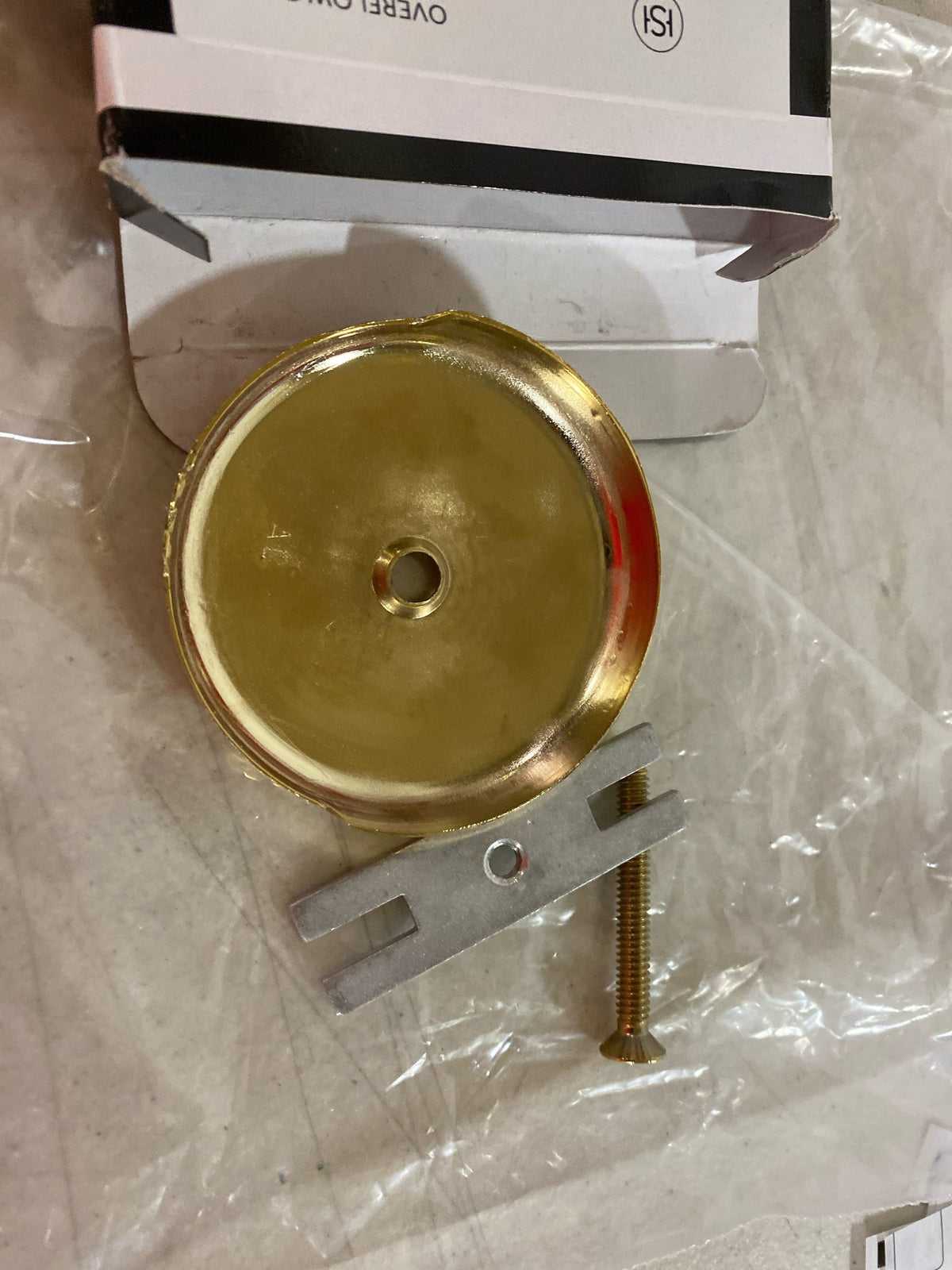 Signature Hardware 480528 3-1/4" Overflow Cover Plate with Single Screw