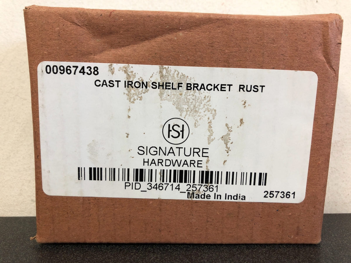 Signature Hardware Small Honeycomb Cast Iron Shelf Bracket - Rust - Rust