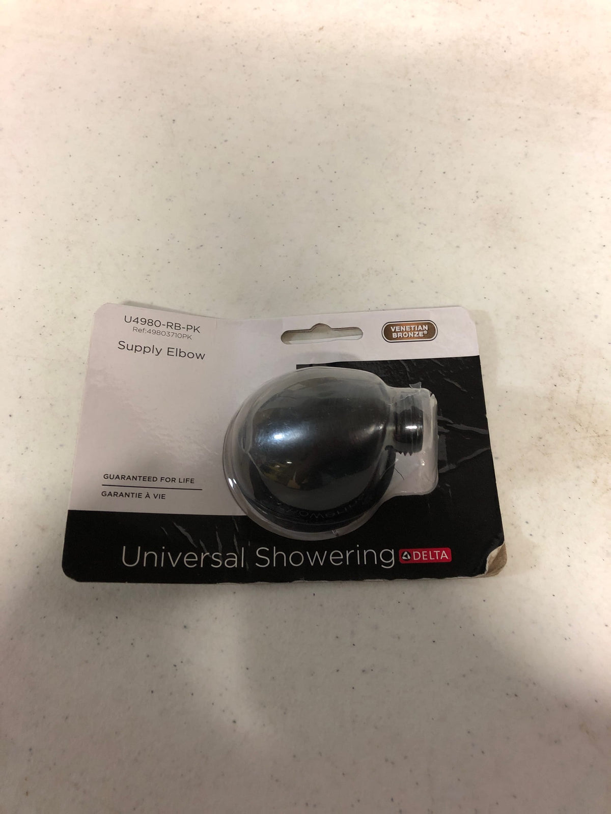 Delta U4980-RB-PK Traditional Wall Supply Elbow for Hand Shower Hose System Connection - Venetian Bronze