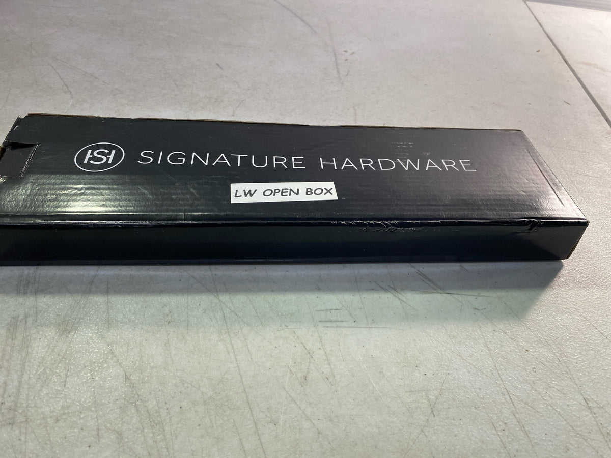 Signature hardware SHRSA120SMB 12 in. Modern Square Wall Mounted Shower Arm and Flange Matte Black
