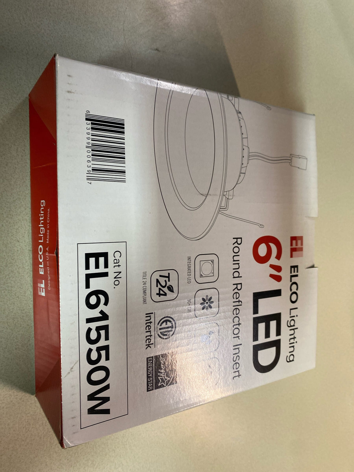 ELCO Lighting EL61550 5" Integrated LED Reflector Recessed Trim - 950 Lumens 5000 Kelvin - White