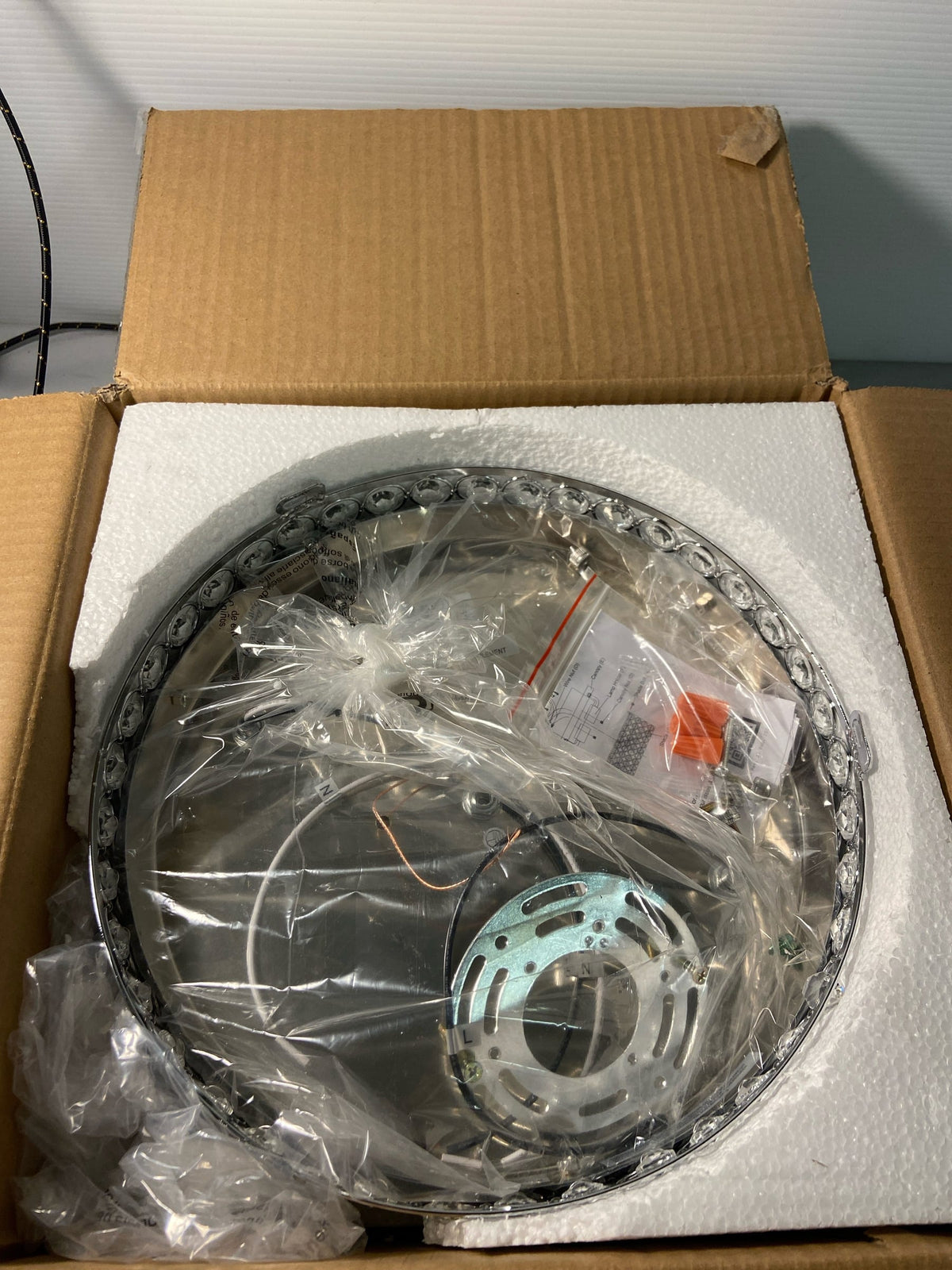 Merra HCF-1317-CH-BNHD-1 12 in. 2-Light Chrome Crystal Flush Mount