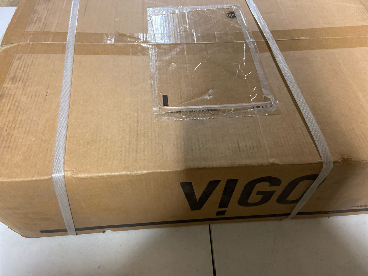 Vigo VG04010 Magnolia 21-1/8" Rectangular Stone Composite Vessel Bathroom Sink - White
