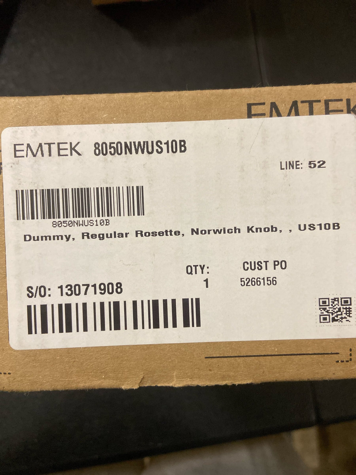Emtek 8050NWUS10B Norwich Non-Turning Two-Sided Dummy Door Knob Set with Regular Rose from the Brass Classic Collection - Oil Rubbed Bronze