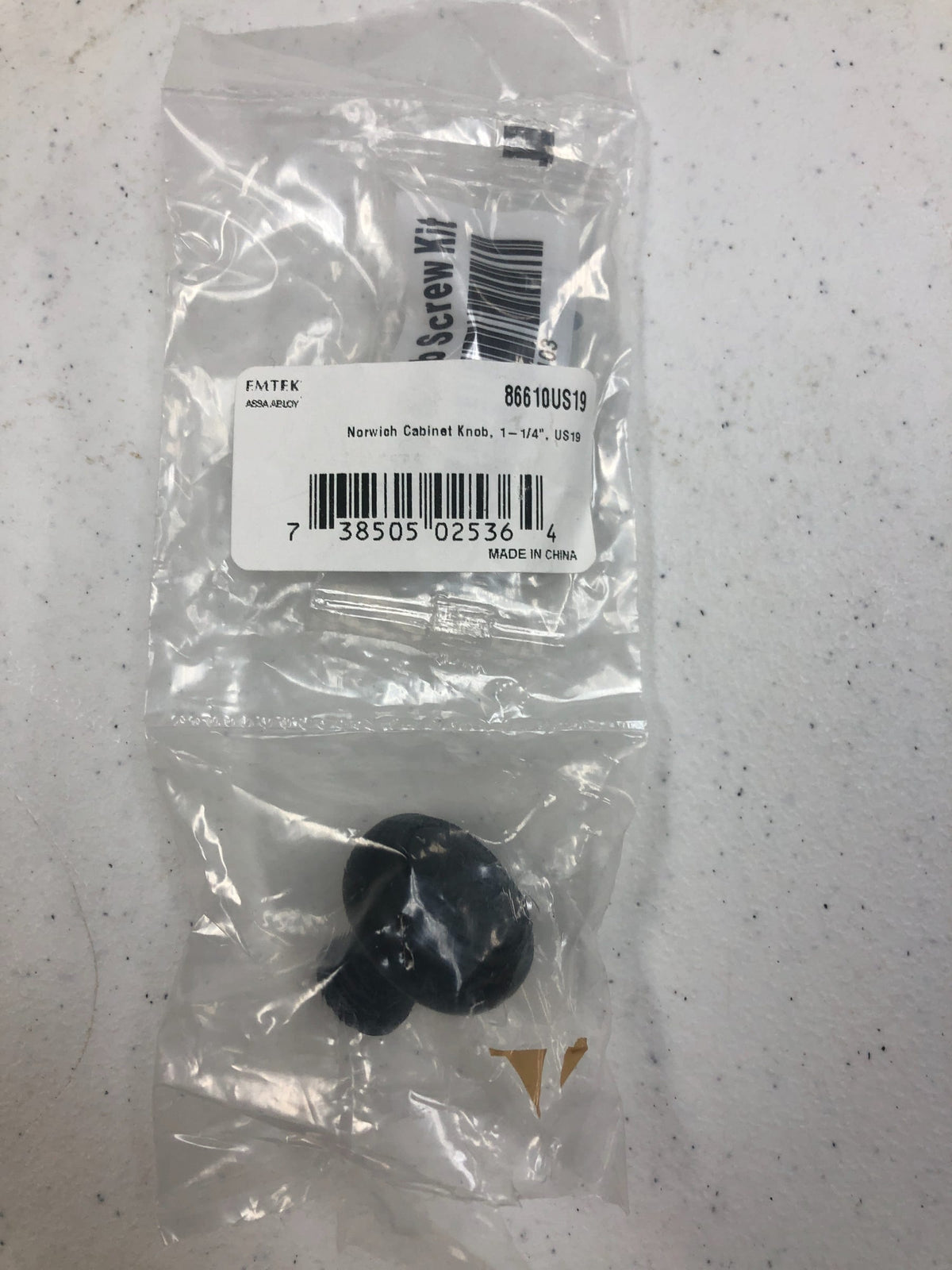 Emtek 86610US19 American Classic 1-1/4 Inch Mushroom Cabinet Knob - Flat Black