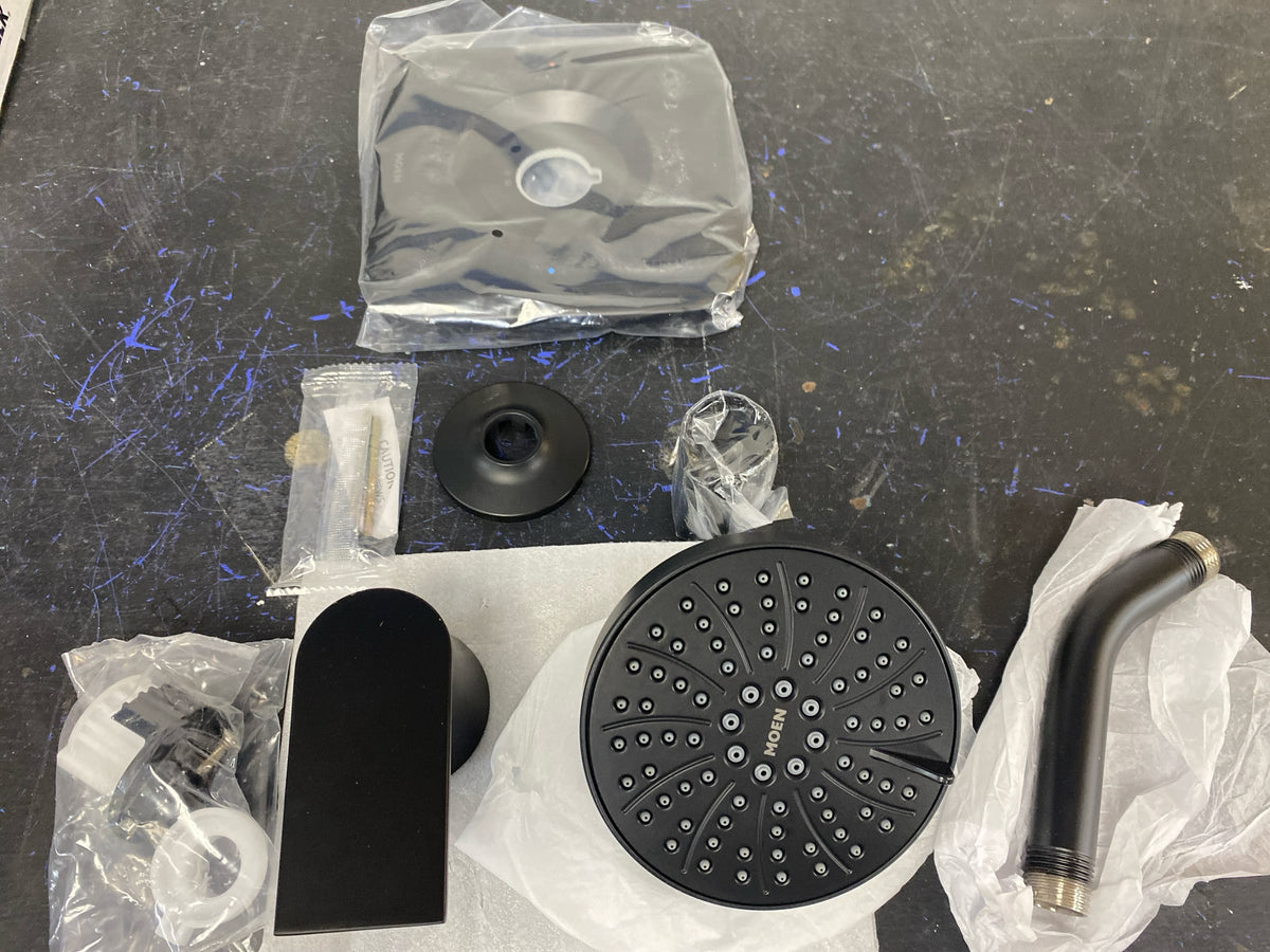 Moen T2472EPBL Genta LX 1.75 GPM Pressure Balanced Shower Trim Package with Multi Function Shower Head - Less Valve - Matte Black