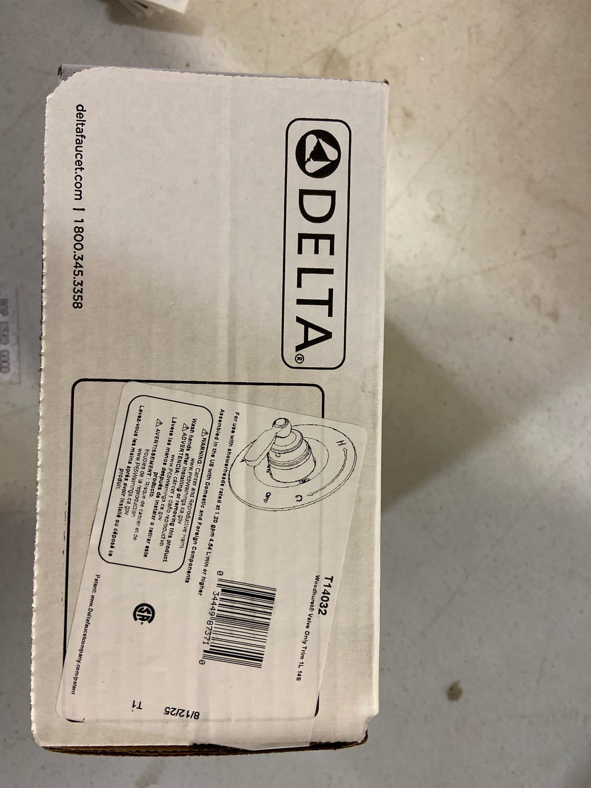 Delta T14032 Woodhurst 1-Handle Wall Mount Valve Trim Kit in Chrome (Valve Not Included)