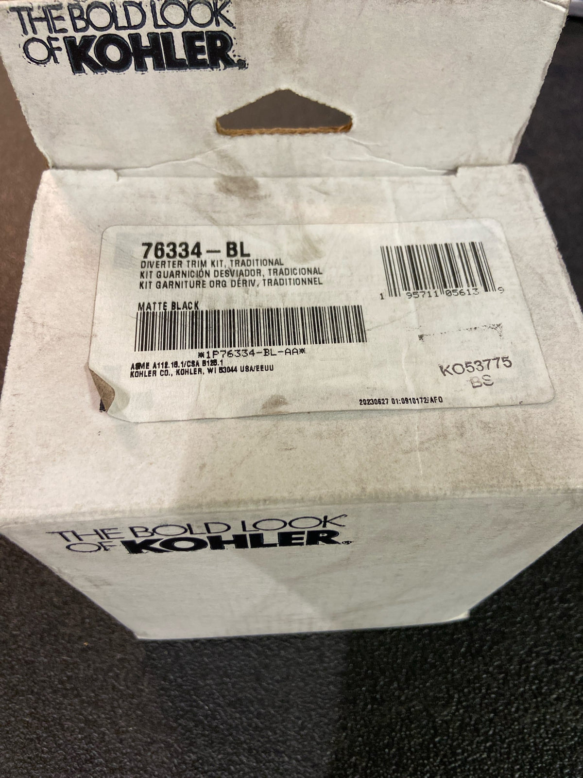 Kohler K-76334-BL Round Shower Arm Trim Kit - Matte Black