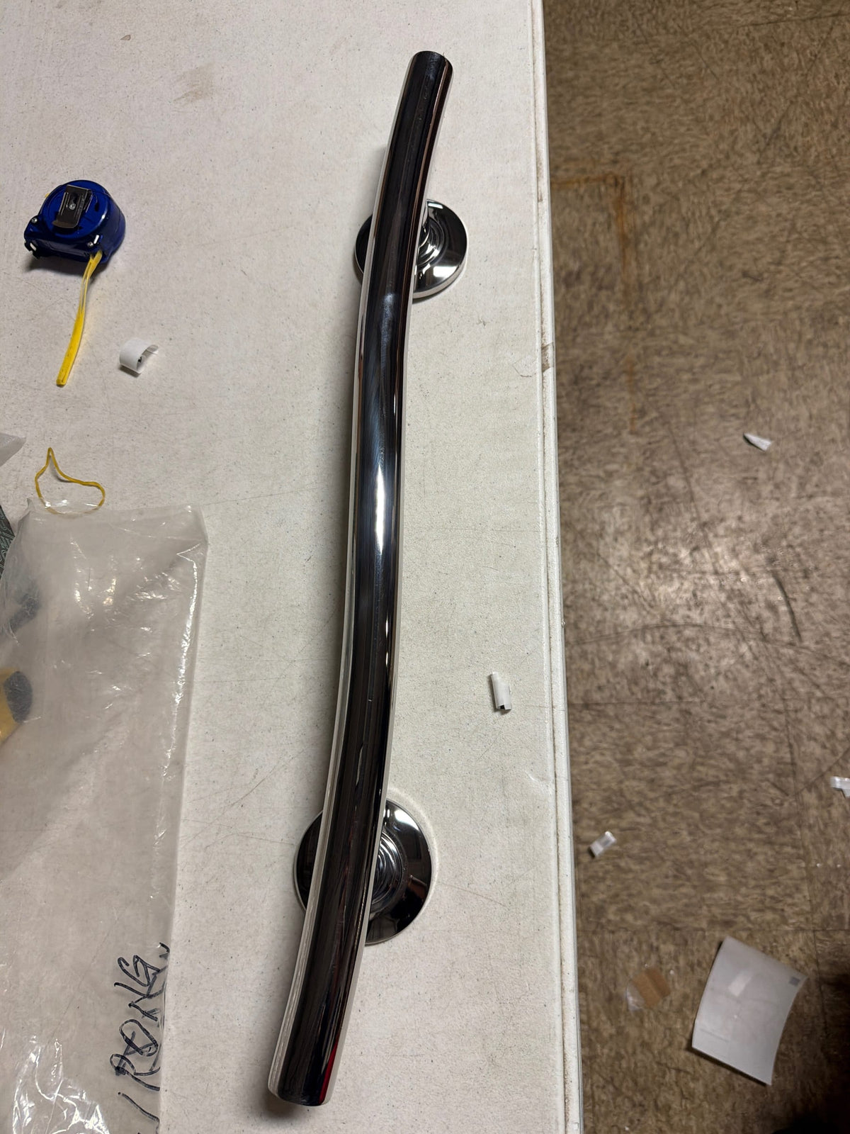 Seachrome 24 inch Bathroom Wave Grab Bar Polished Finish