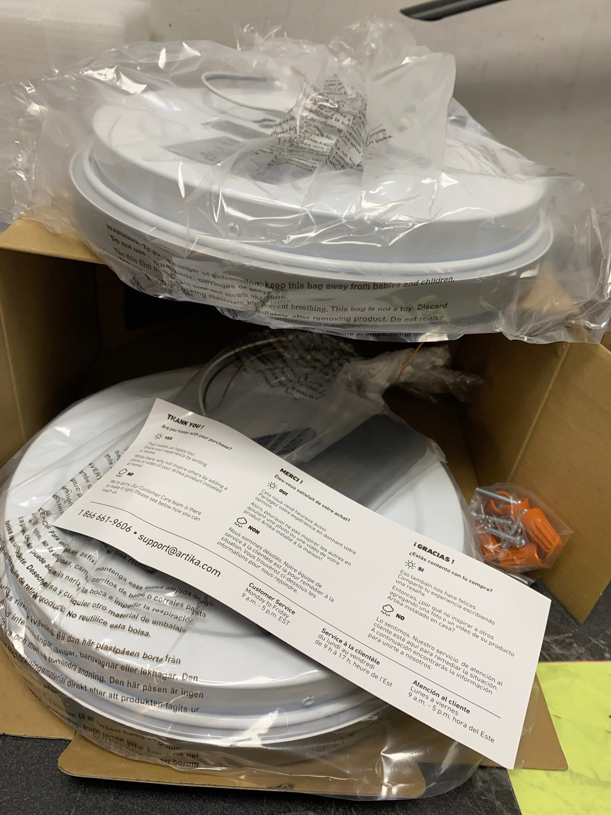 Unbranded 10FM-EUR-SL2PK Europa 10 in. Light Silver Selectable CCT LED Flush Mount Ceiling Light With Remote Included 2 Pack