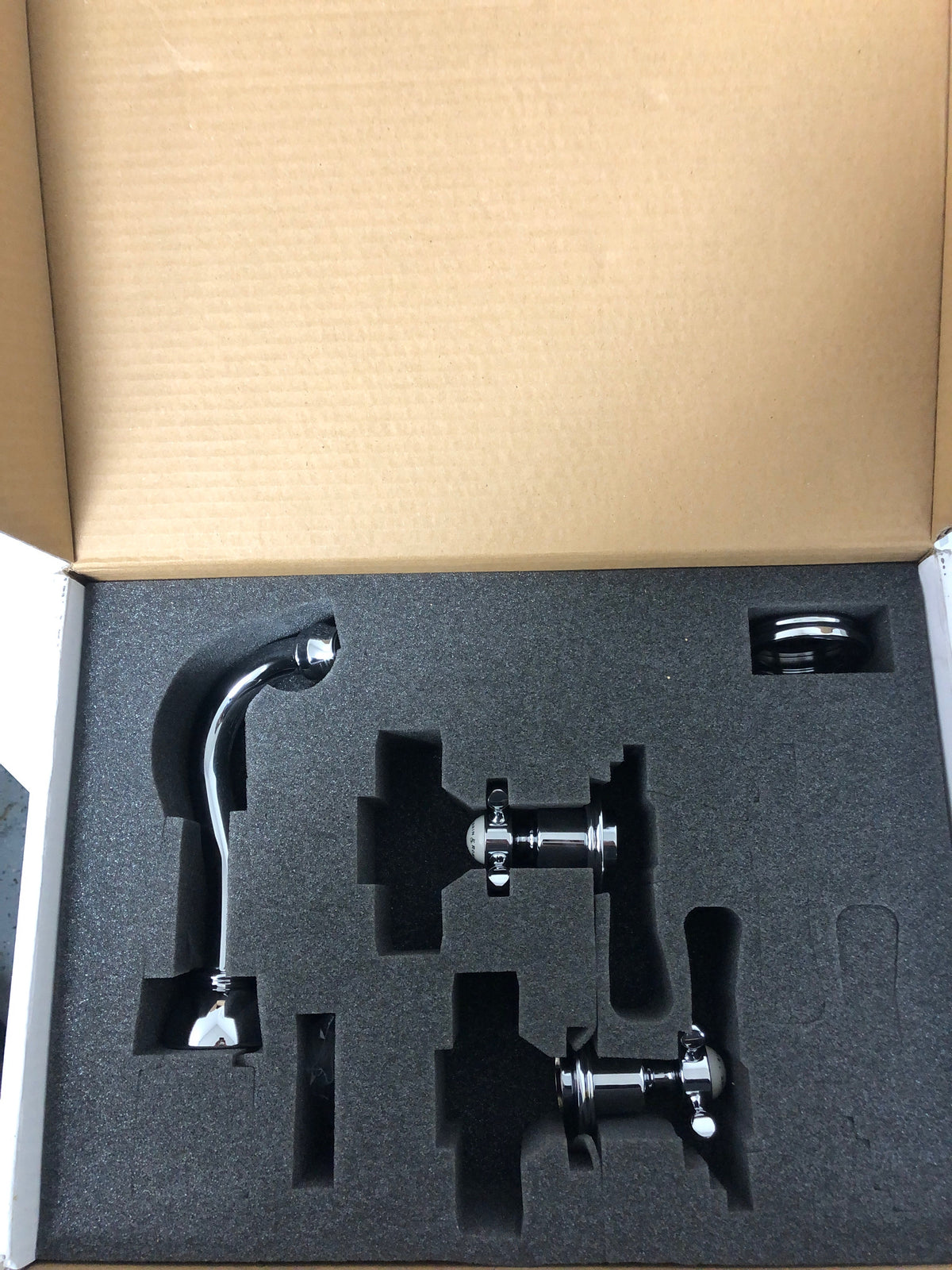 Perrin and Rowe U.3791X-ULB/TO-2 Edwardian 1.2 GPM Wall Mounted Widespread Bathroom Faucet with Column Spout - Unlacquered Brass