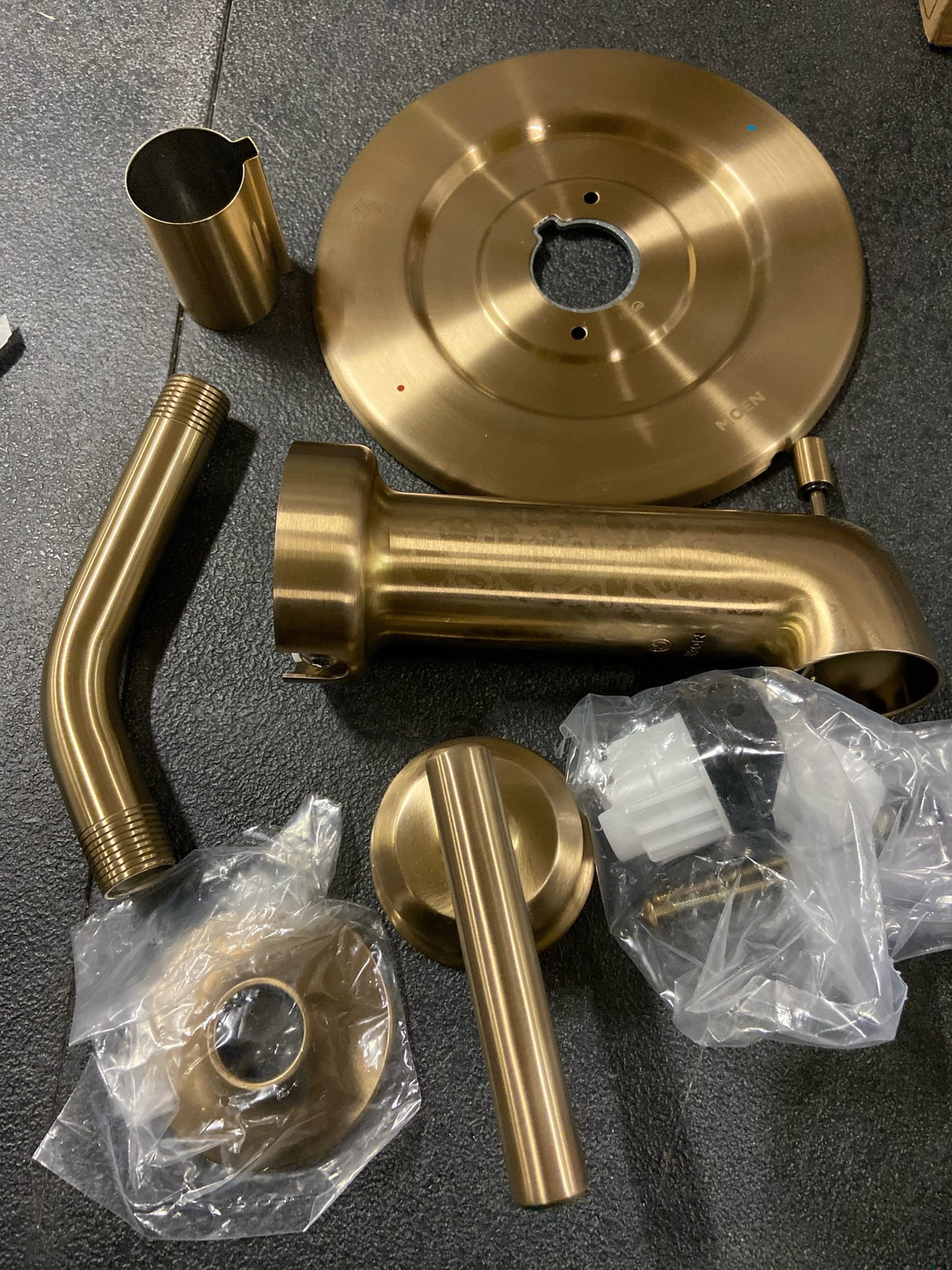 Moen Gibson Bronzed Gold Posi-Temp One-Handle Tub Shower Trim Set without Showerhead, Valve Required, T2903NHBZG