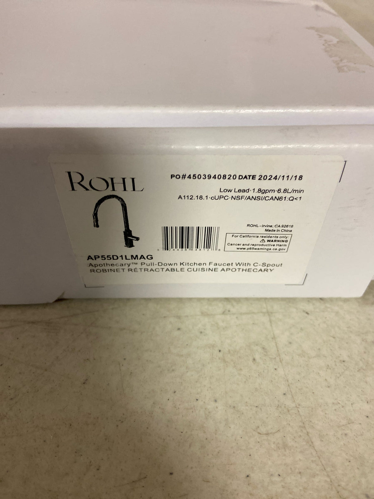 Rohl AP55D1LMAG Apothecary 1.8 GPM Single Hole Pull Down Kitchen Faucet - Antique Gold