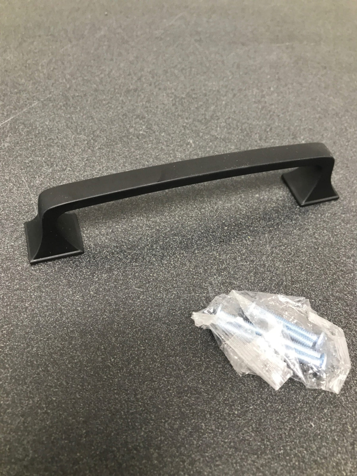 Amerock | Cabinet Pull | Matte Black | 5-1/16 inch (128 mm) Center-to-Center | Ville | 1 Pack | Drawer Pull | Cabinet Handle | Cabinet Hardware
