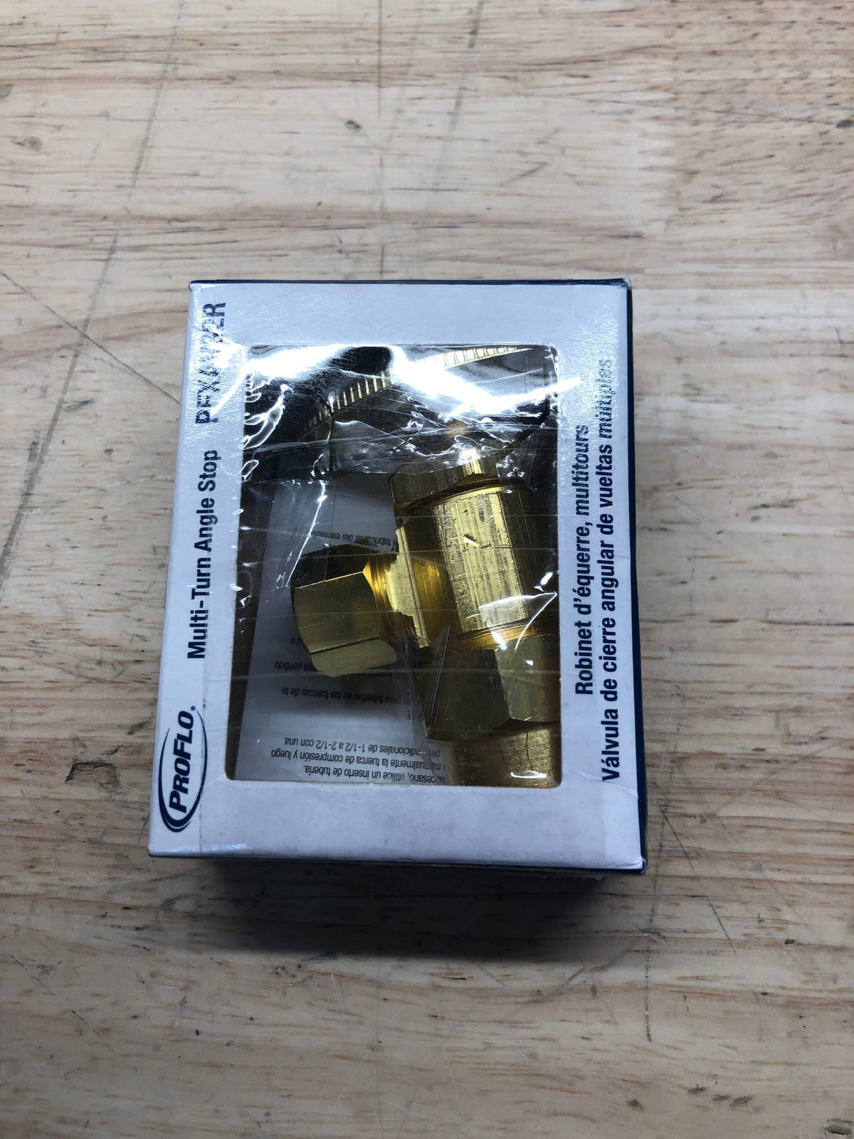 PROFLO PFXAV32R 1/2" x 3/8" Multi Turn Angle Supply Stop - Rough Brass