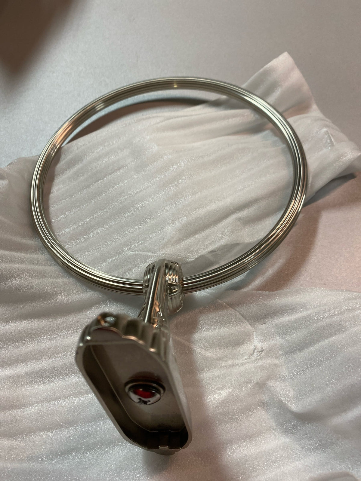 Alno A8540-SN Ribbon & Reed 7 Inch Diameter Towel Ring - Satin Nickel