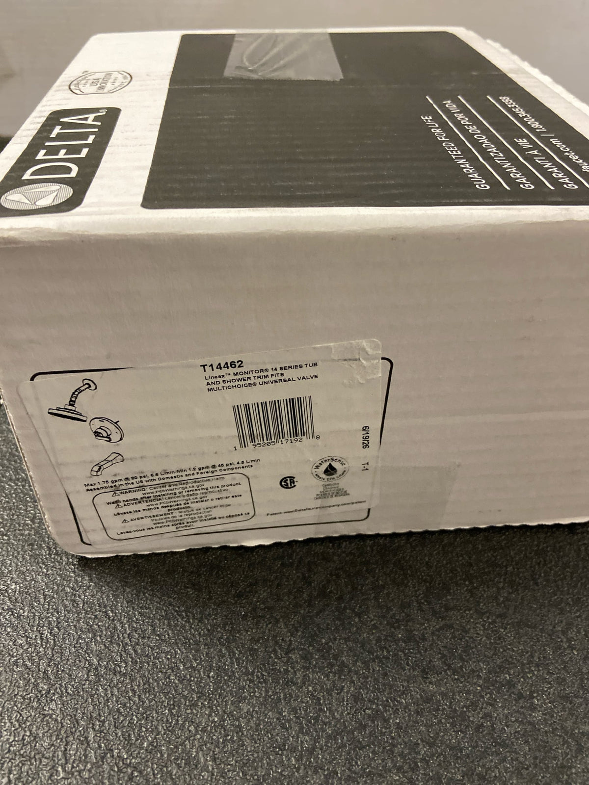 Delta T14462 Lineax Monitor 14 Series Single Function Pressure Balanced Tub and Shower - Less Rough-In Valve - Chrome