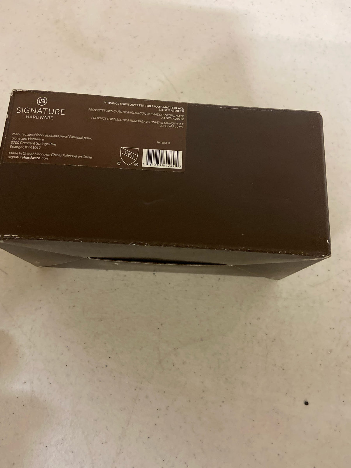 Signature Hardware SHTS80MB Provincetown 5-1/4" Integrated Diverter Tub Spout - Matte Black