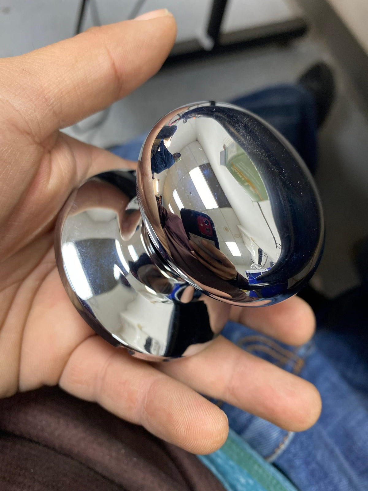 Sure-Loc DU100 26 Durango Non-Turning One-Sided Dummy Door Knob with Round Rose - Polished Chrome