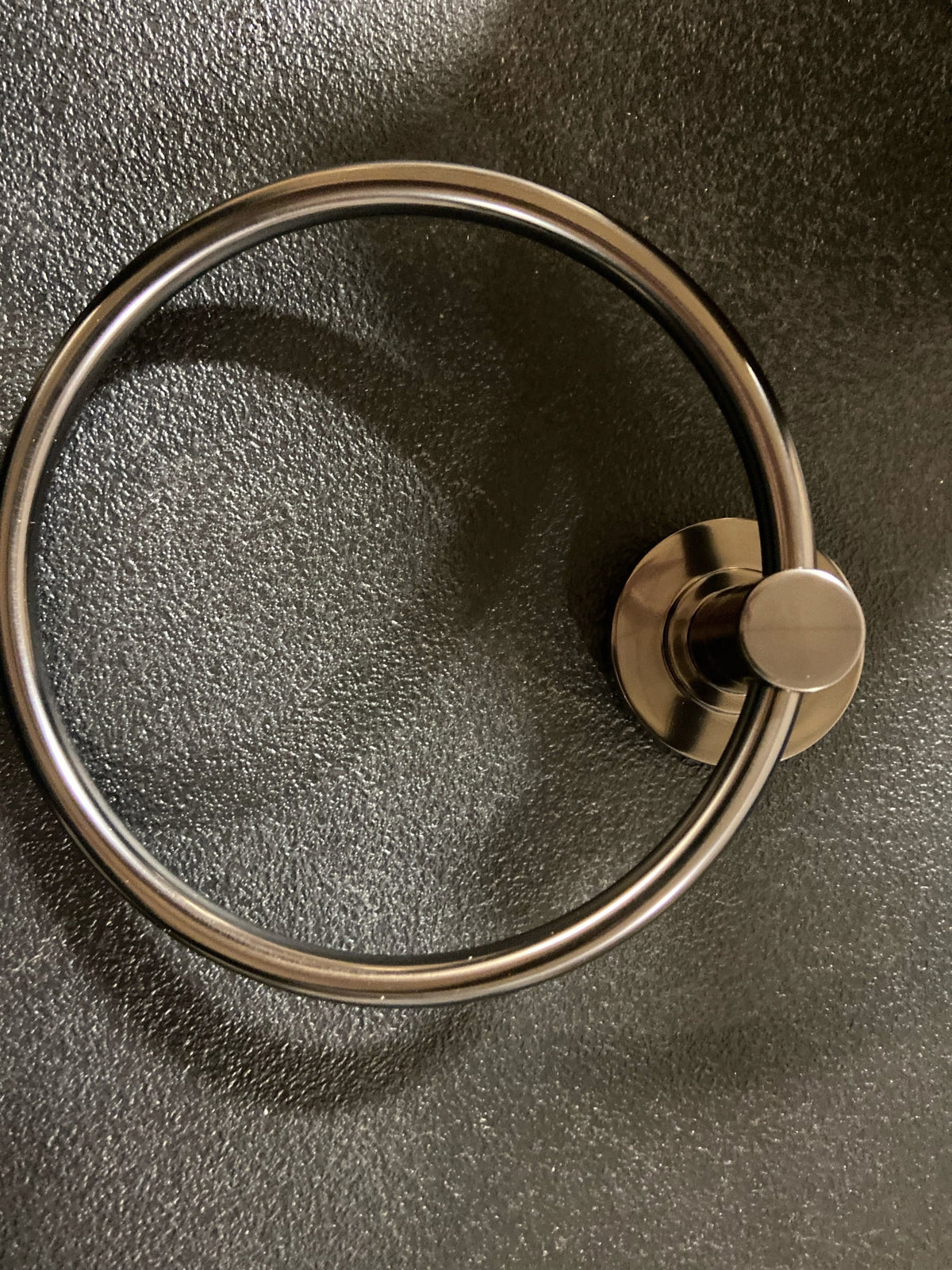 Signature Hardware SHLETRGM Lexia 6-1/2" Wall-Mounted Towel Ring - Gunmetal