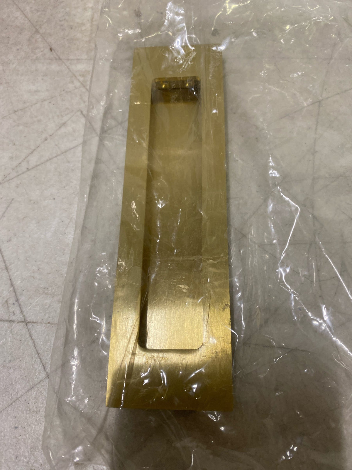 Deltana FP7178U4 Solid Brass 7" Flush Sliding Door Pull - Brushed Brass