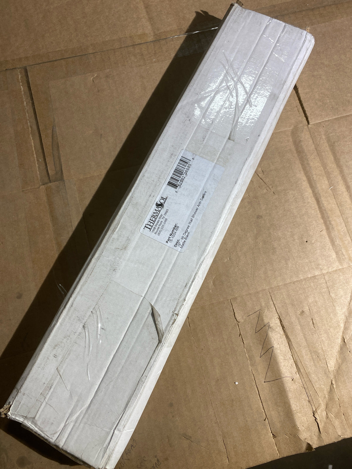 ThermaSol 15-1004-MB Square 16" Reach Wall Mounted Shower Arm - Matte Black