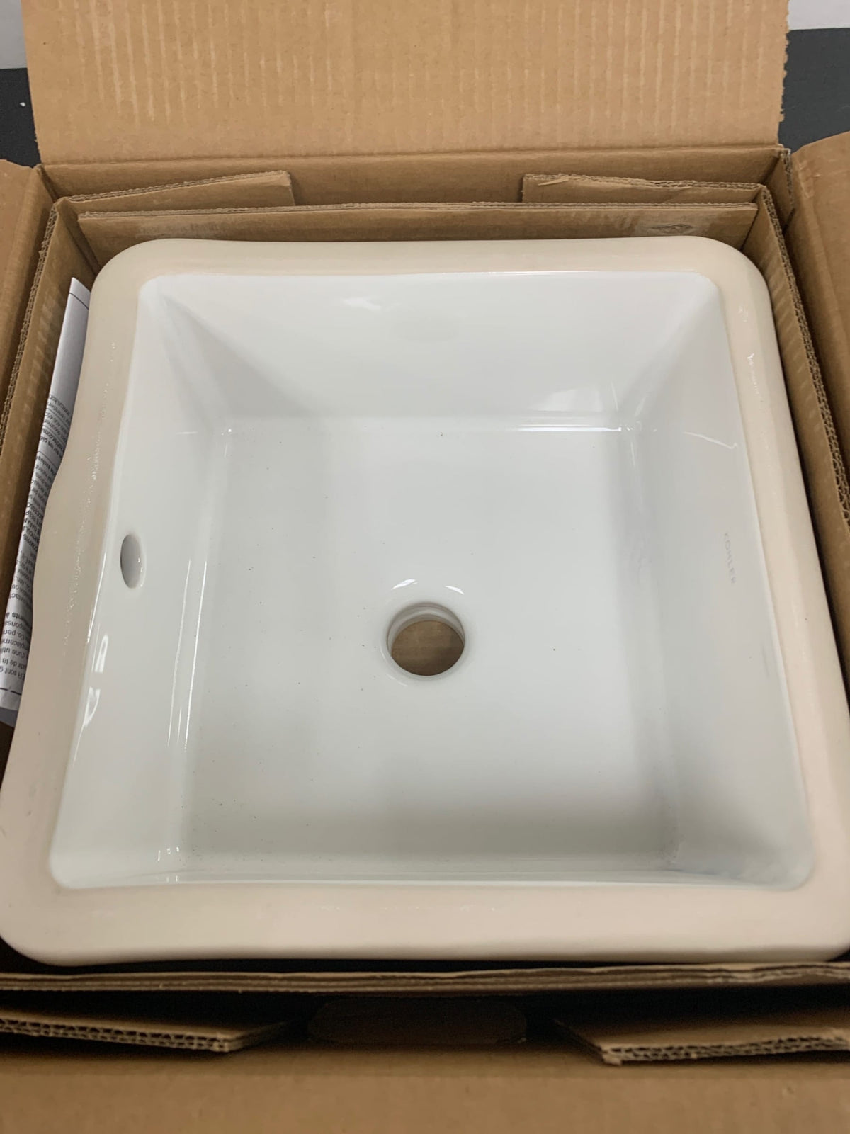 Kohler K-8188-0 Verticyl 13-1/16" Square Vitreous China Undermount Bathroom Sink with Overflow Drain - White