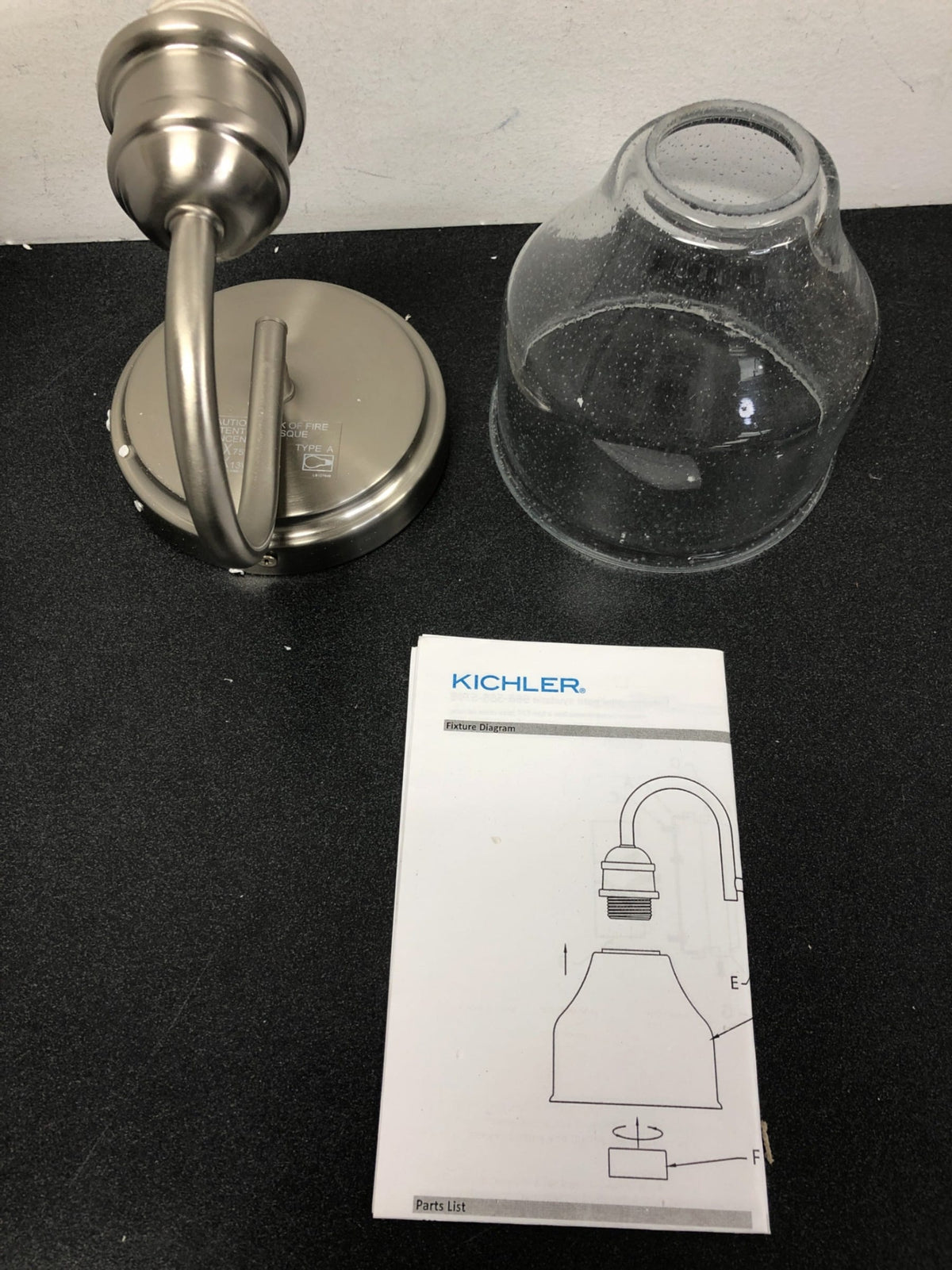 Kichler Avery 5.5-in W 1-Light Brushed Nickel Transitional Wall Sconce