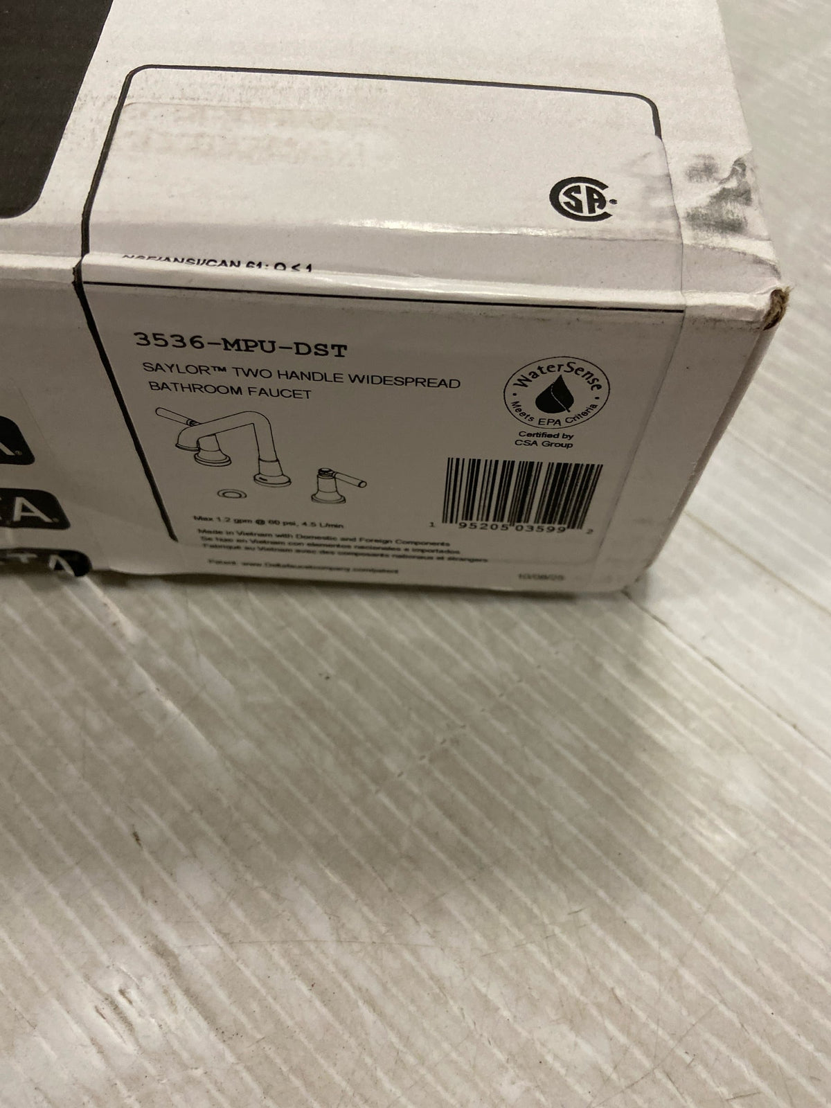Delta 3536-MPU-DST Saylor 8 in. Widespread Double Handle Bathroom Faucet in Polished Chrome