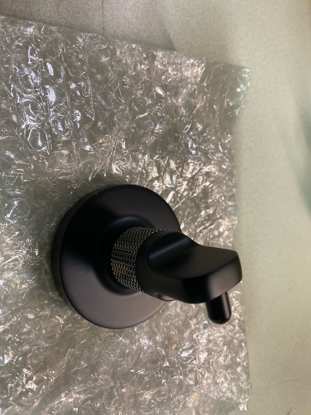 ICO Bath V69230.35 Volkano Blaze Single Robe Hook - Matte Black / Chrome