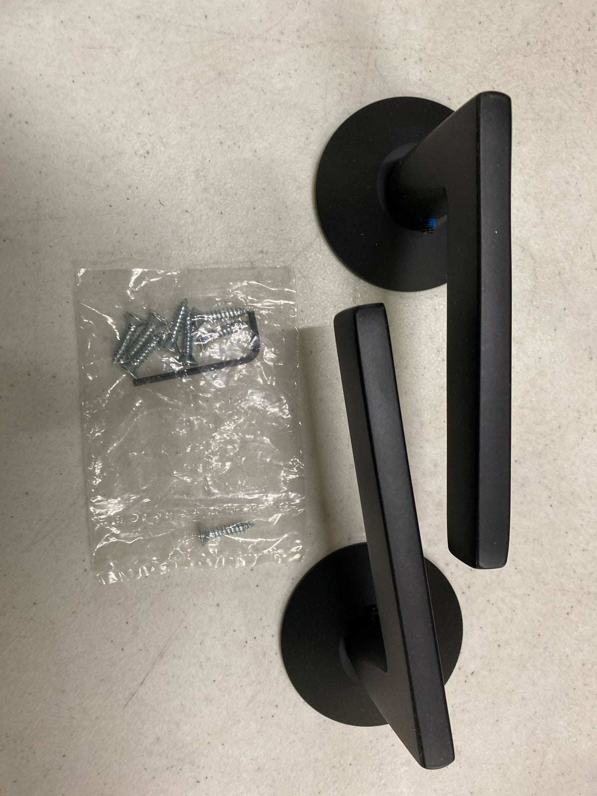 Emtek 505HLOUS19 Helios Reversible Non-Turning Two-Sided Dummy Door Lever Set from the Brass Modern Collection - Flat Black