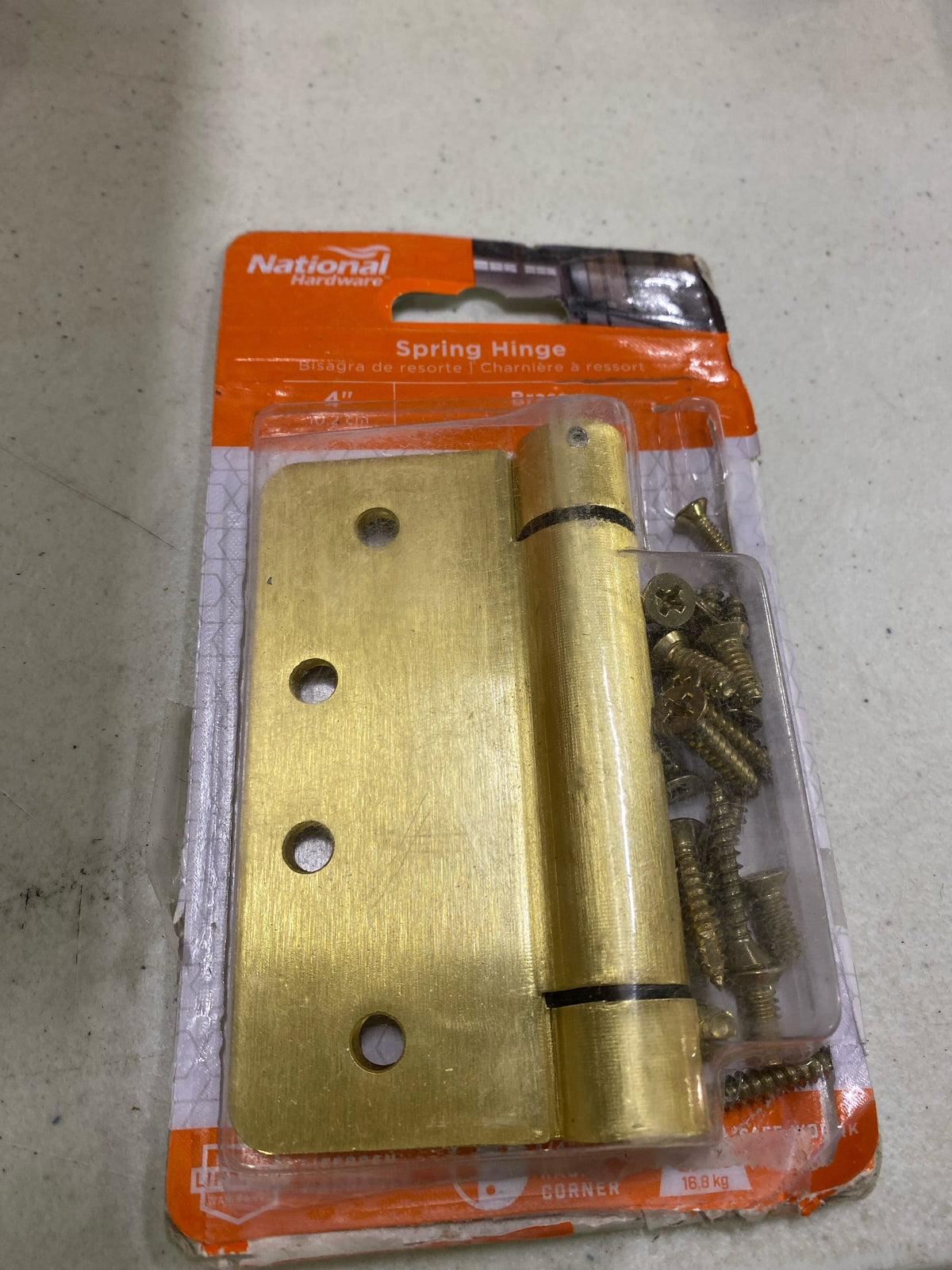 National Hardware N185-207 V521 Spring Hinge in Brass