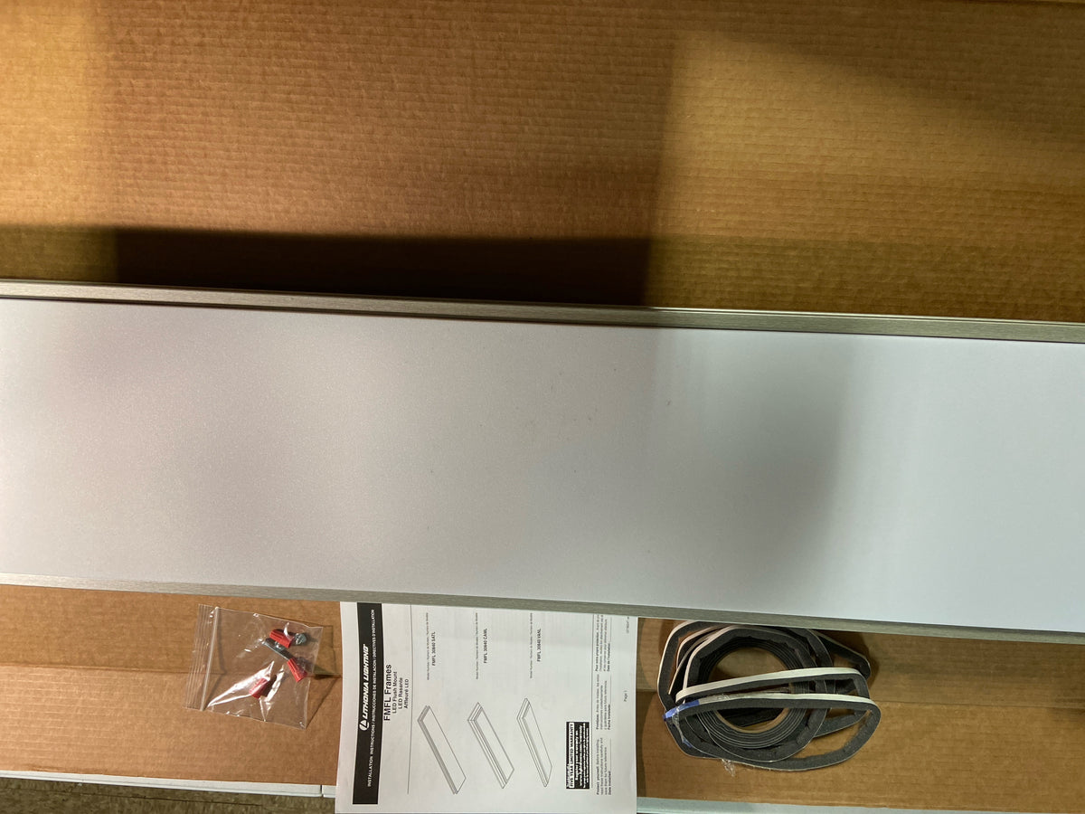 Lithonia Lighting FMFL 30840 SATL BN 48" 4000K LED Linear Flush Mount Ceiling Light - Brushed Nickel
