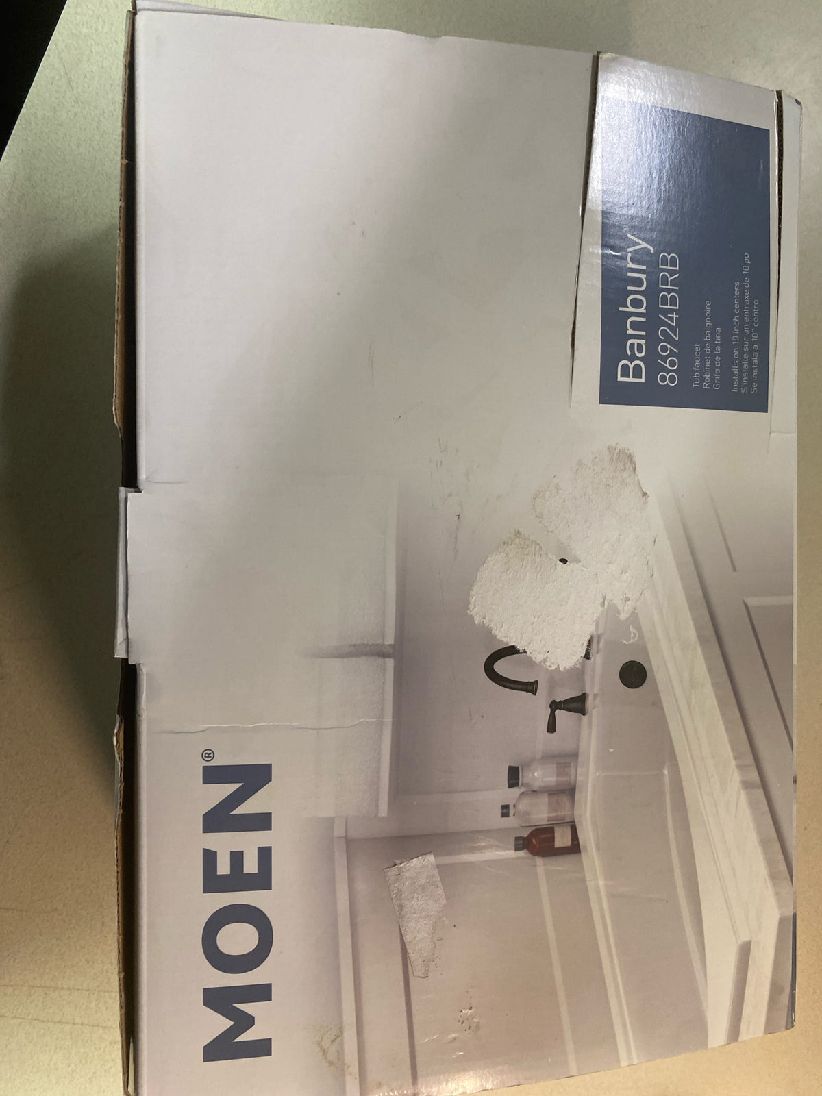 Moen 86924BRB Deck Mounted Roman Tub Filler Trim from the Banbury Collection (Valve Included) - Mediterranean Bronze