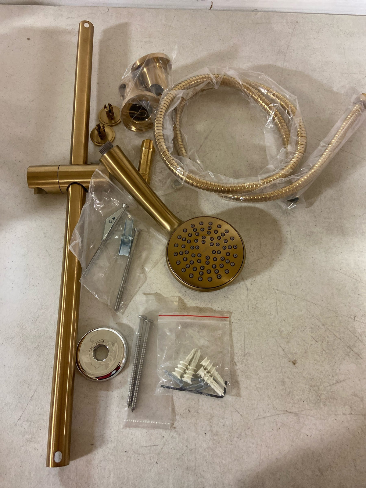 Moen 3868EPBG Single Function Hand Shower Package with Hose and Slide Bar Included - Brushed Gold