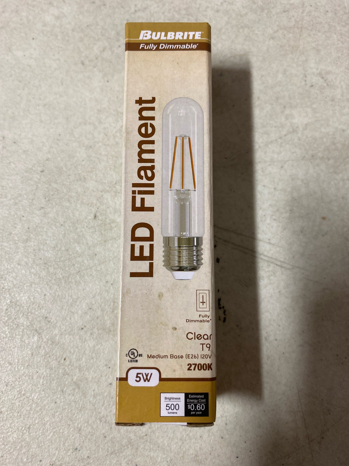 Bulbrite 776731 - LED5T9/27K/5/FIL/4/JA8 Indicator Light LED Light Bulb