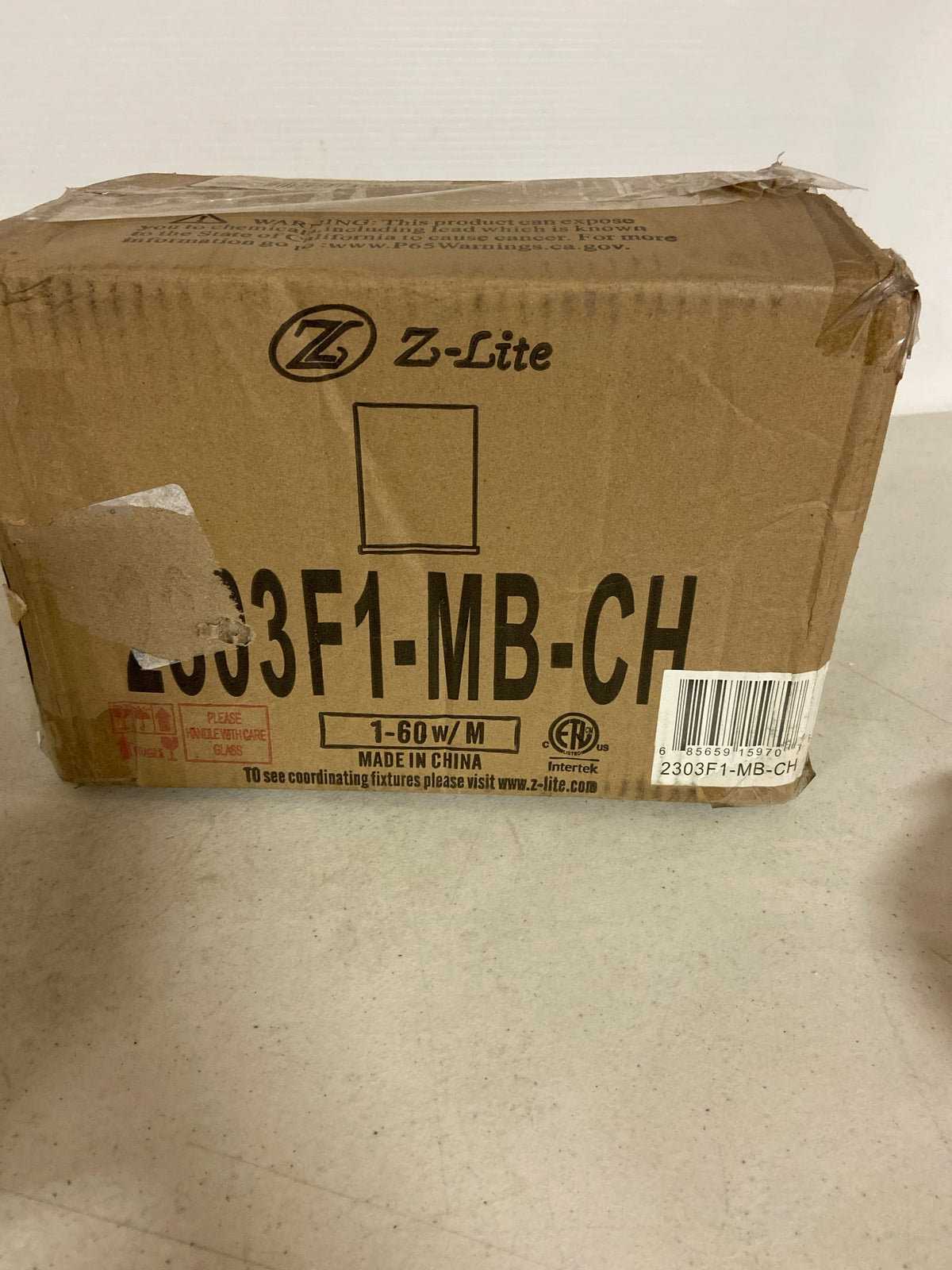 Z-Lite 1 Light Flush Mount 2303F1-MB-CH