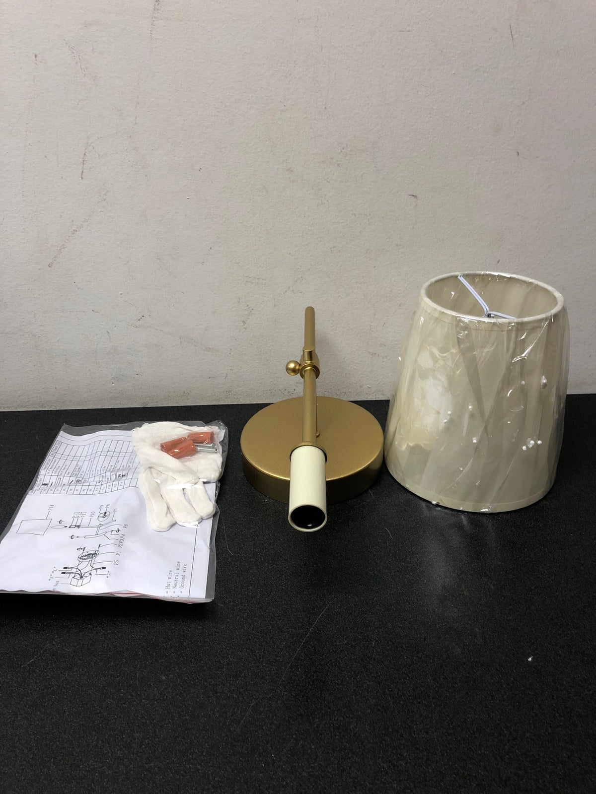 Elegant Lighting Mel 15" Wall Sconce with Linen Shade