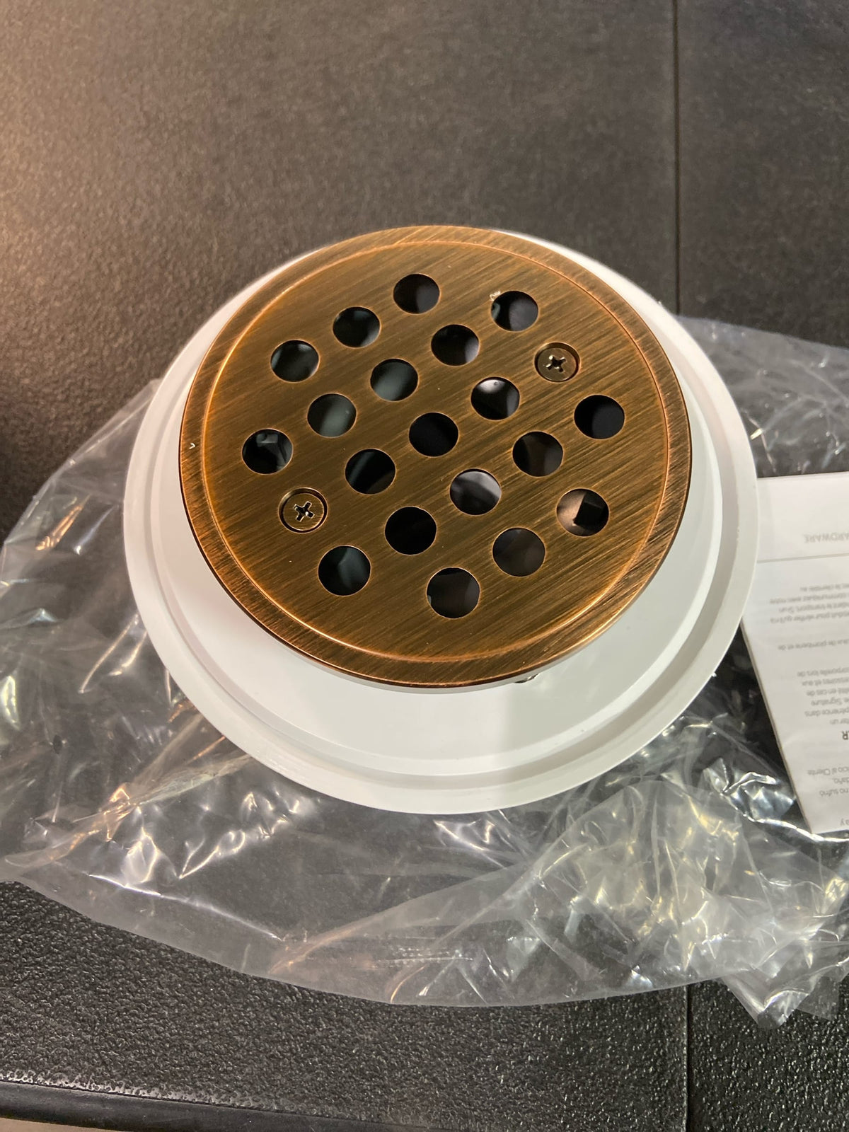Signature Hardware SH439112ORB FundamentALL 4-1/2" Round Shower Drain - Oil Rubbed Bronze