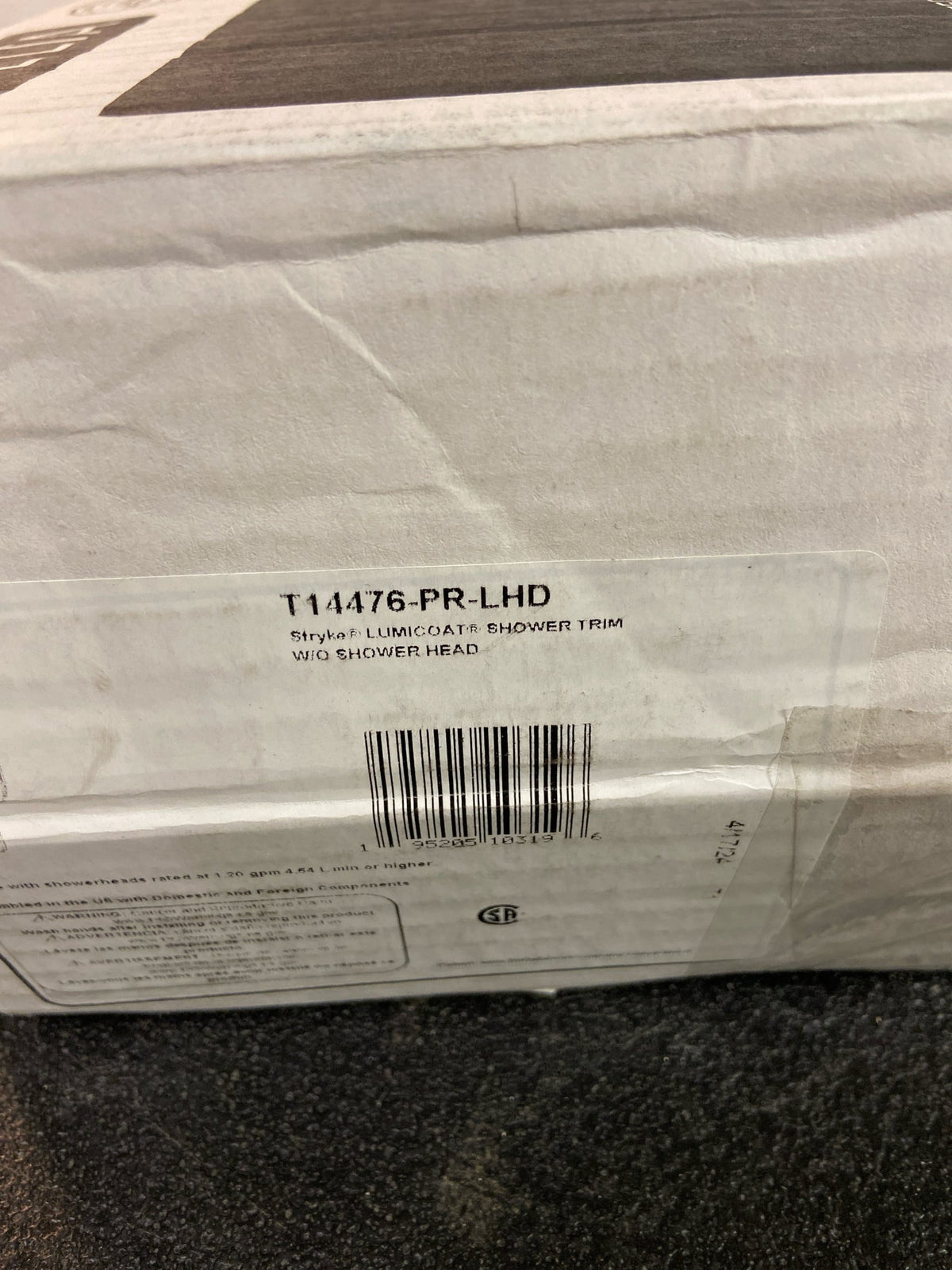 Delta T14476-PR-LHD Stryke Monitor 14 Series Single Function Pressure Balanced Tub and Shower - Less Shower Head and Rough-In Valve - Lumicoat Chrome